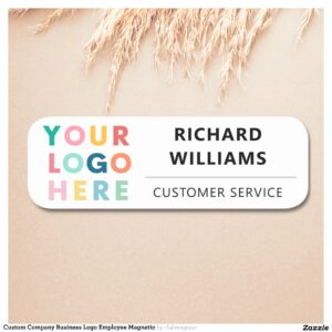 Custom Company Business Logo Employee Magnetic Name Tag