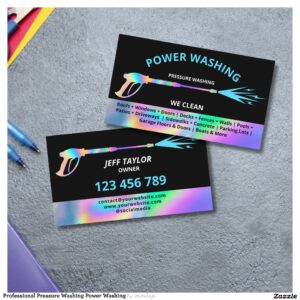 Professional Pressure Washing Power Washing Business Card
