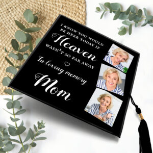 Personalized Mom In Loving Memory Photo Collage Graduation Cap Topper