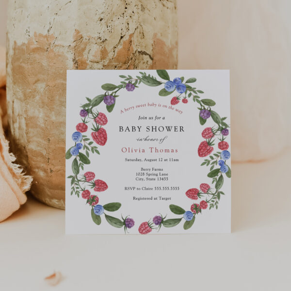 Berry Sweet Baby Shower Invitation