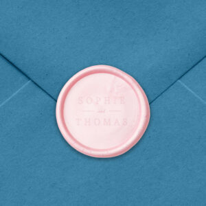 Stylish Modern Classic Couple Name Wedding Wax Seal Sticker