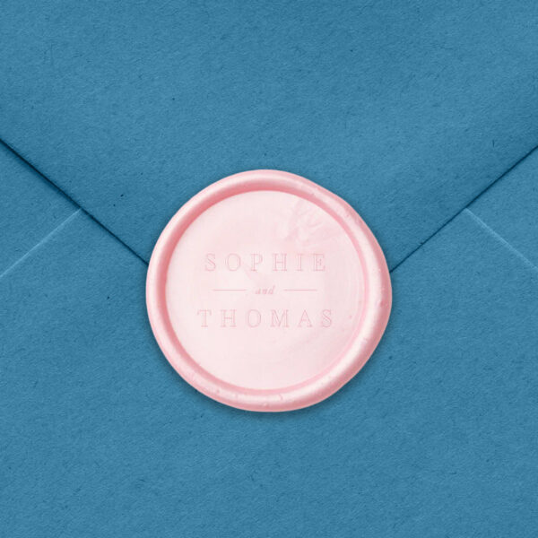 Stylish Modern Classic Couple Name Wedding Wax Seal Sticker