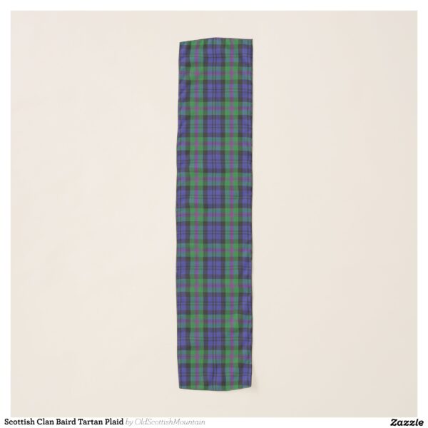 Scottish Clan Baird Tartan Plaid Scarf