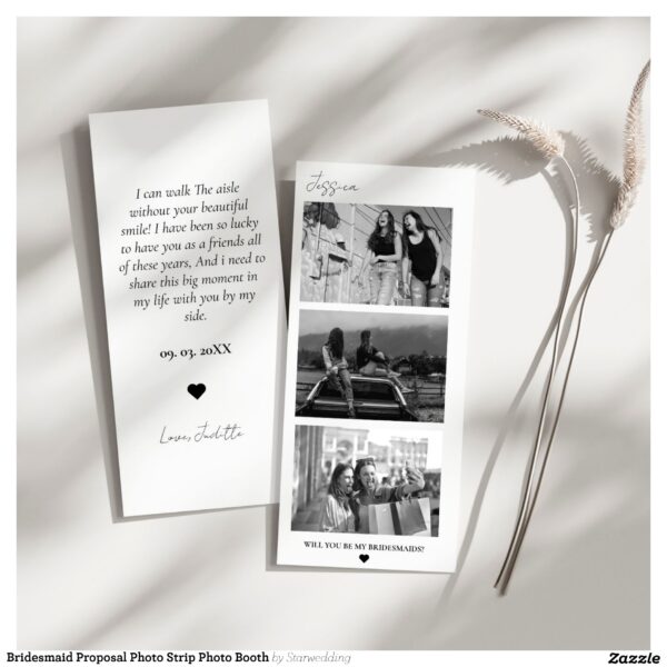 Bridesmaid Proposal Photo Strip Photo Booth Save The Date