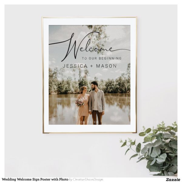 Wedding Welcome Sign Poster with Photo