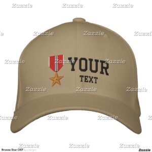 Bronze Star OEF Embroidered Baseball Hat