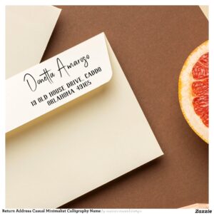 Return Address Casual Minimalist Calligraphy Name Self-inking Stamp