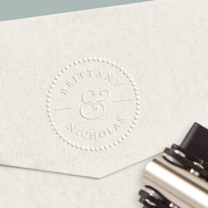 Classic Ampersand Personalized Couples Wedding Embosser