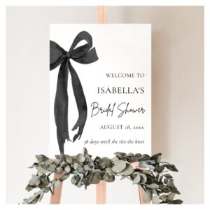 Bow She's Tying the Knot Bridal Shower Welcome Foam Board