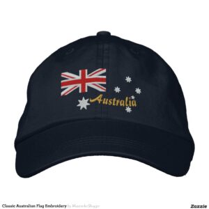 Classic Australian Flag Embroidery Embroidered Baseball Cap