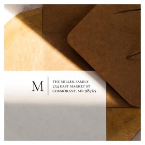 Classic Monogram Simple Return Address Self-inking Stamp