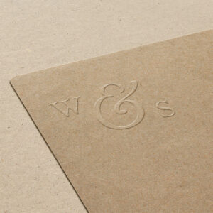 Rustic Script Initials Monogram Wedding Embosser