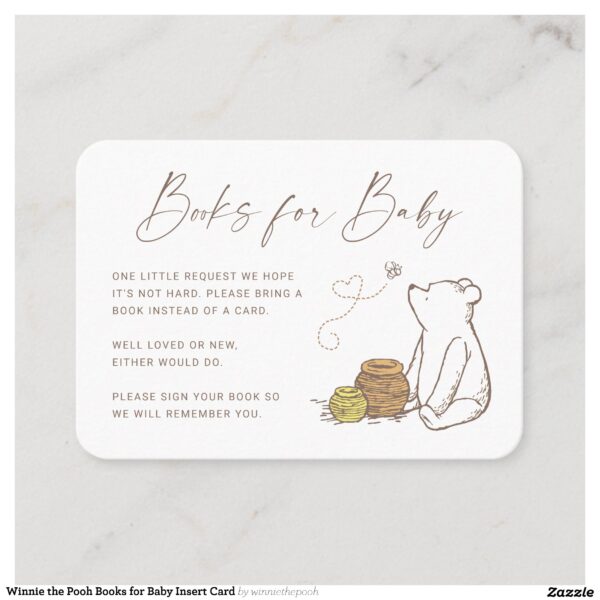 Winnie the Pooh Books for Baby Insert Card