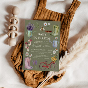 Baby in Bloom Garden Baby Shower Invitation