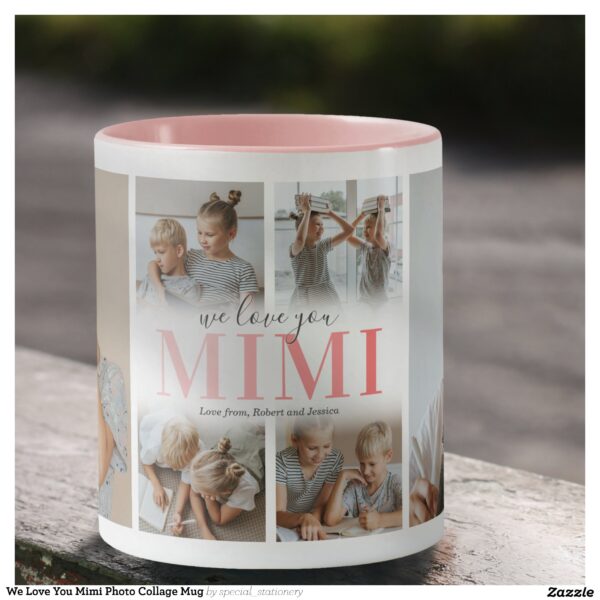 We Love You Mimi Photo Collage Mug