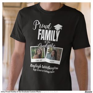 2024 Proud Family of the Graduate Custom Photo T-Shirt