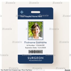 Your Health Care Company Logo Photo Clip Name Badge