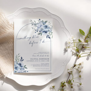 Something Blue Before I Do Bridal Shower Arch Invitation