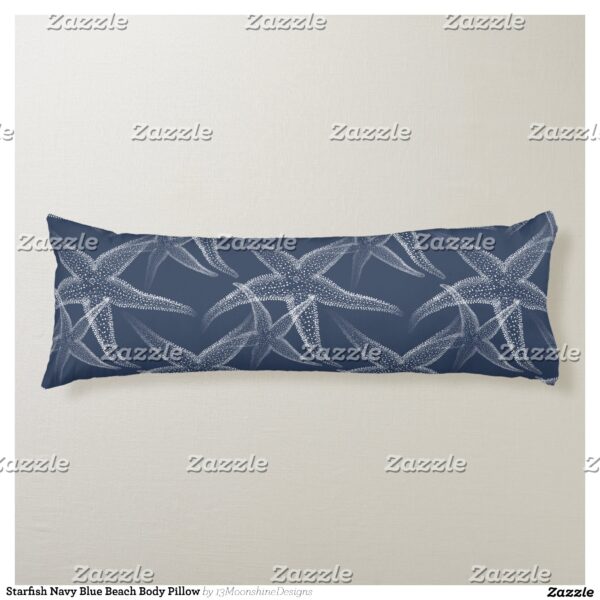 Starfish Navy Blue Beach Body Pillow