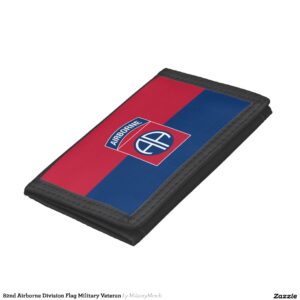 82nd Airborne Division Flag Military Veteran Trifold Wallet