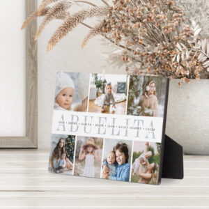 "Abuelita" Grandchildren Names 7 Photo Collage Plaque