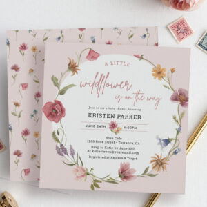 Wildflower Is On The Way Spring Baby Shower Invitation