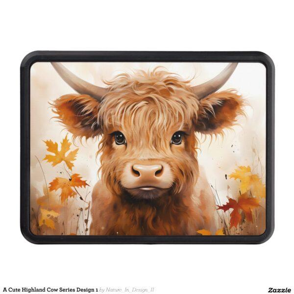 A Cute Highland Cow Series Design 1 Hitch Cover