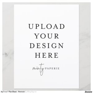 8.5" x 11" Flat Sheet - Portrait