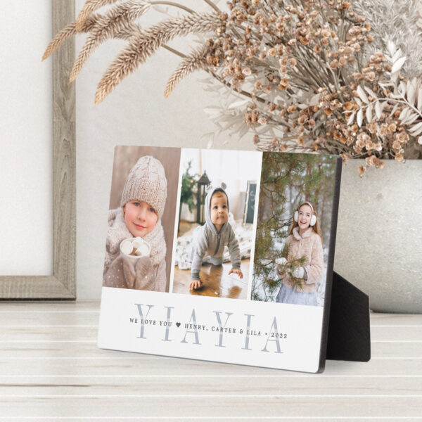 Yiayia Grandchildren Photo Collage Plaque