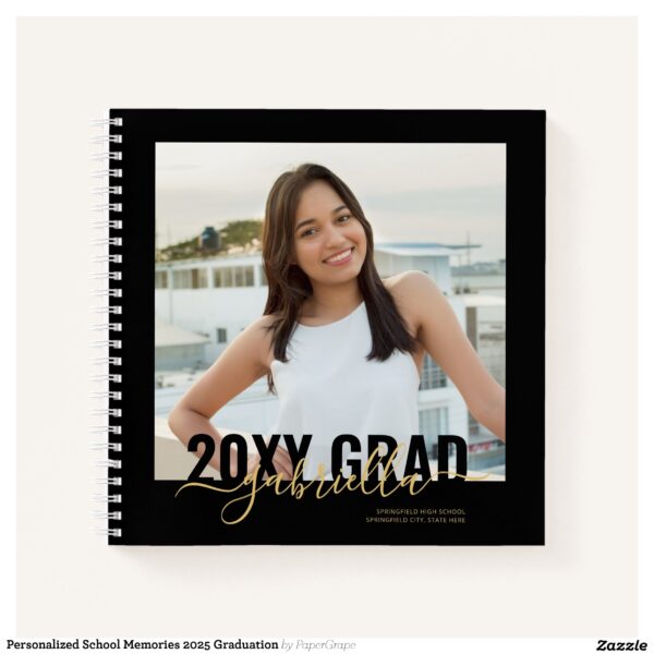 Personalized School Memories 2025 Graduation Notebook