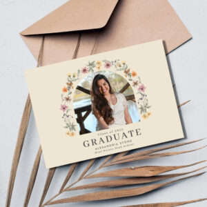 Boho Wildflower Girl High School Graduation