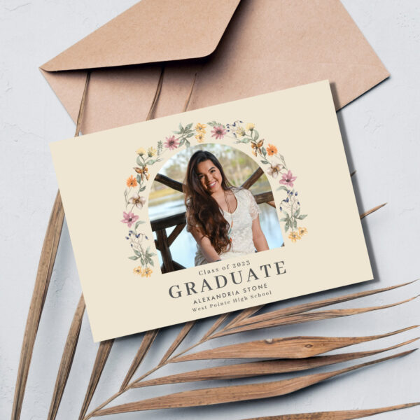 Boho Wildflower Girl High School Graduation