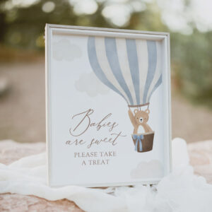 Teddy Bear Balloon Baby Shower Babies are Sweet Poster
