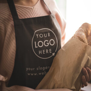 Business Logo Modern Minimal Black Professional Apron