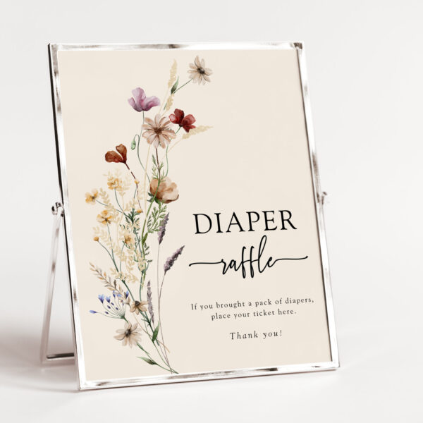 Boho Diaper Raffle Poster
