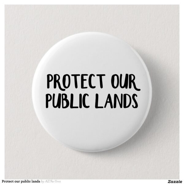 Protect our public lands button