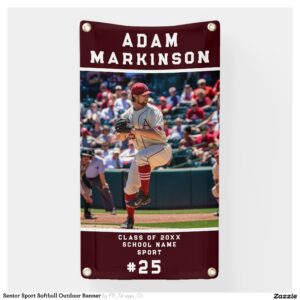 Senior Sport Softball Outdoor Banner