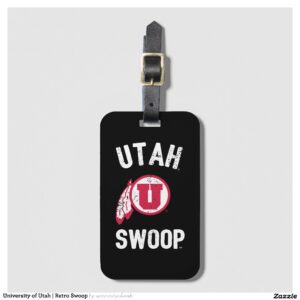 University of Utah Retro Swoop Luggage Tag