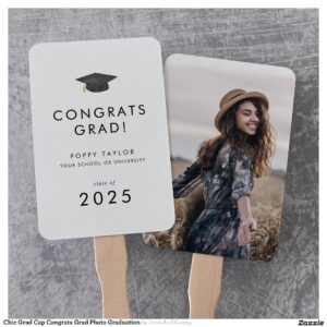 Chic Grad Cap Congrats Grad Photo Graduation Hand Fan