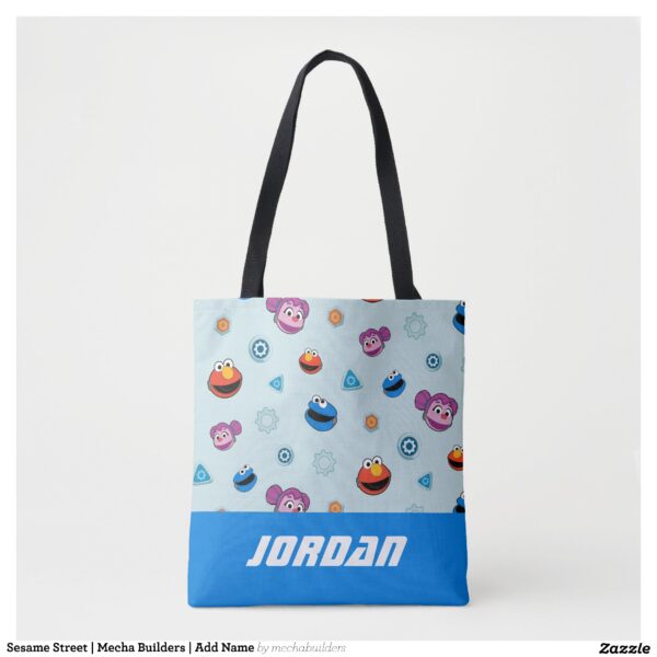 Sesame Street Mecha Builders Add Name Tote Bag