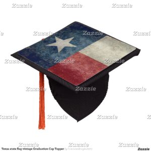 Texas state flag vintage Graduation Cap Topper