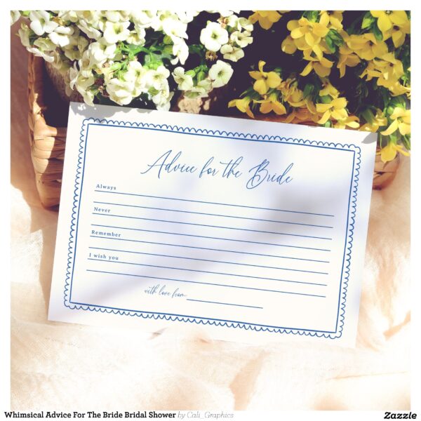Whimsical Advice For The Bride Bridal Shower