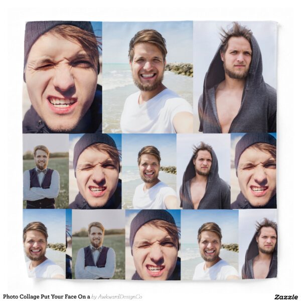 Photo Collage Put Your Face On a Bandana
