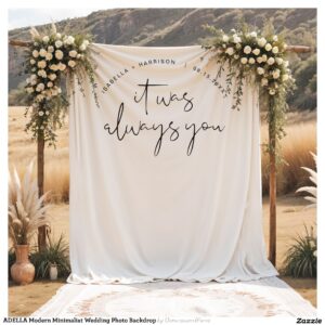 ADELLA Modern Minimalist Wedding Photo Backdrop