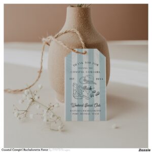 Coastal Cowgirl Bachelorette Favor Gift Tags